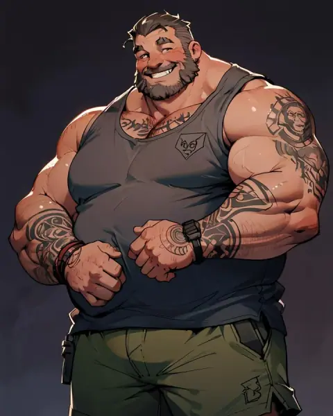 Your Garage Bud, a fictional adult character from Chub AI