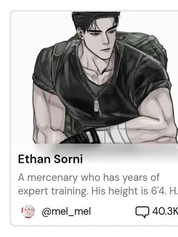 Character card for a fictional adult companion on Sakura.fm